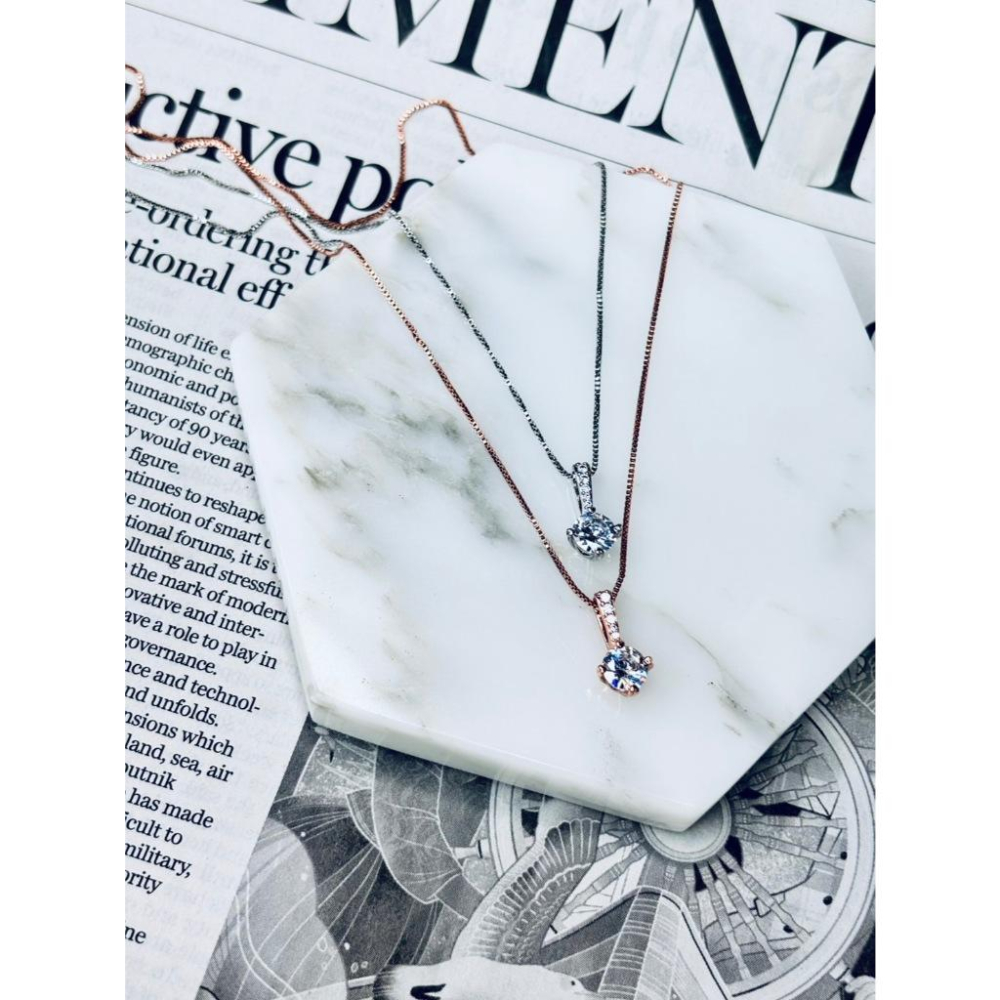 【小確幸飾品】莫桑鑽S925銀項鍊 蝴蝶結 天鵝 梵家 簍空 愛心 芒星 櫻花 綠鑽 藍鑽 粉鑽 彩鑽-細節圖5