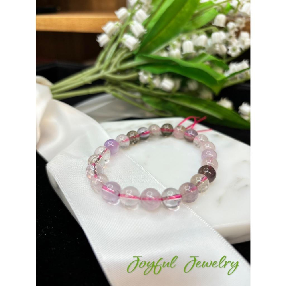 83105JU【小確幸飾品】超七水晶手串 五行能量 脈輪療癒 天然礦石-細節圖4