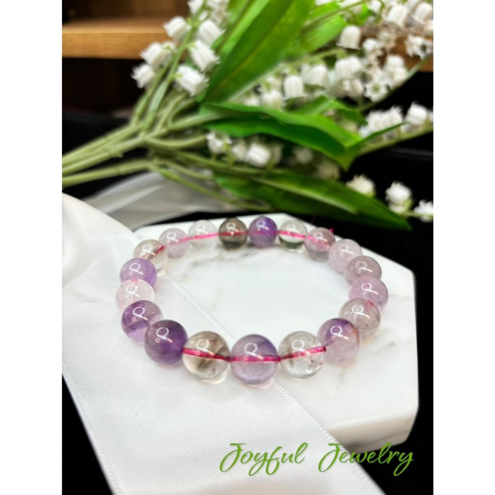 83105JU【小確幸飾品】超七水晶手串 五行能量 脈輪療癒 天然礦石-細節圖5