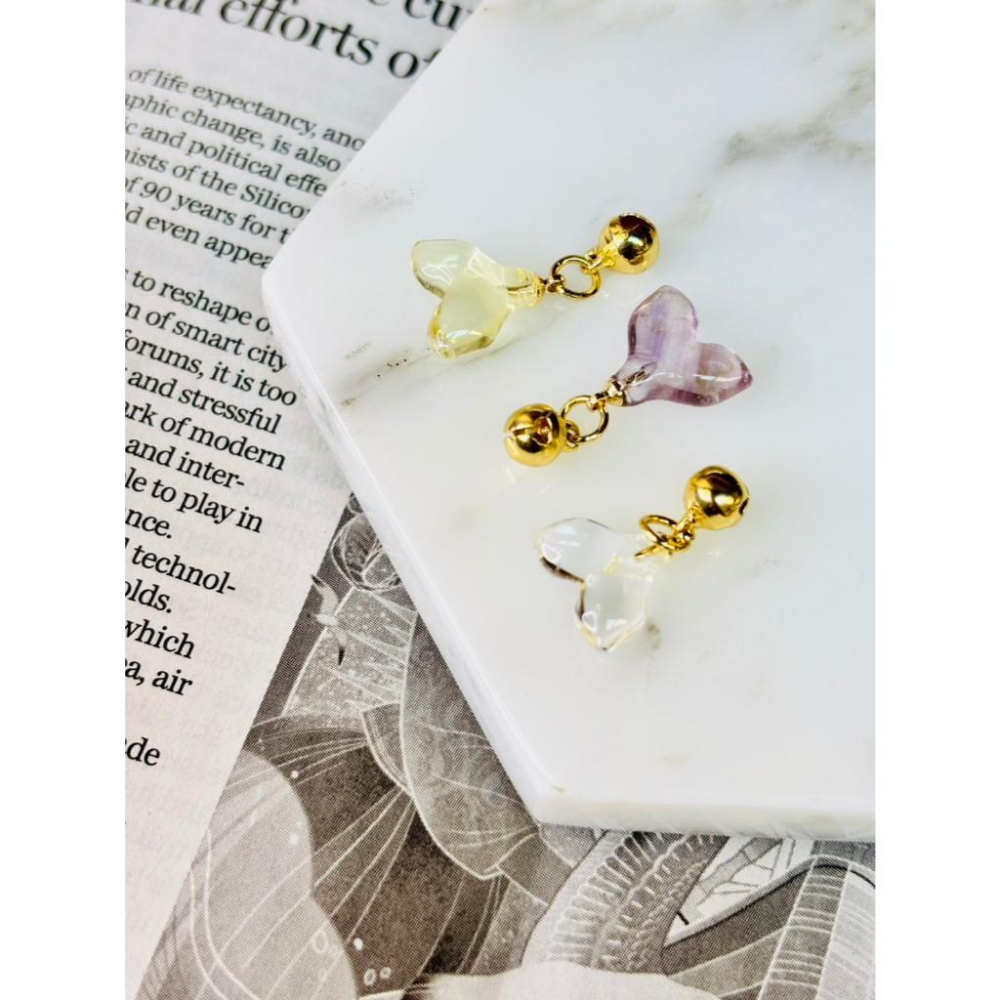 8543AP【小確幸飾品】水晶吊飾 紫水晶 白水晶 黃水晶 粉水晶 海藍寶 行星 福袋 魚尾鈴鐺 招財貓 禮物盒子-細節圖5