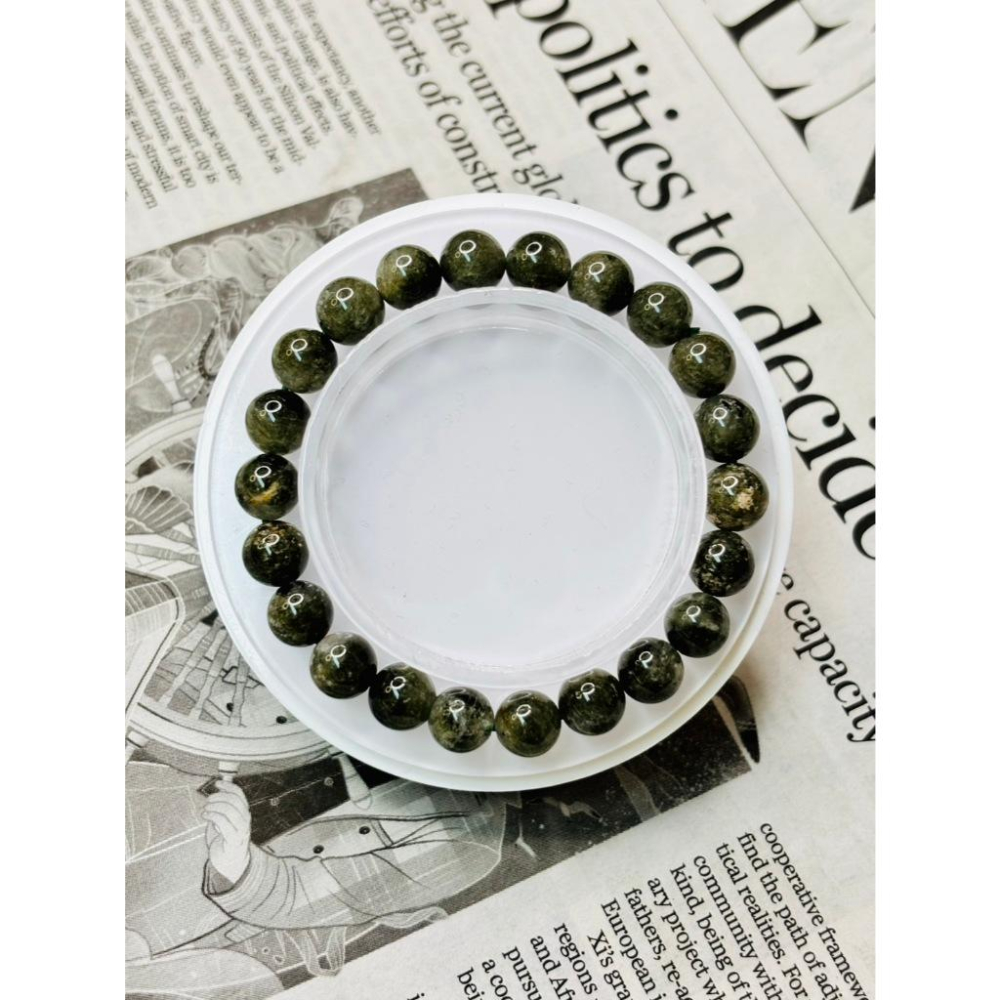 【小確幸飾品】綠幽靈水晶手串 五行木能量 心輪療癒 天然礦石-細節圖5