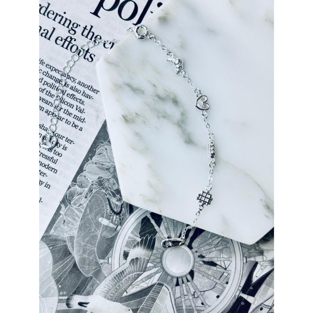 【小確幸飾品】925銀流行手鍊 時尚簡約 個性潮流 日韓 百搭 甜酷 重工 歐美 氣質 質感 輕奢 華麗-細節圖2