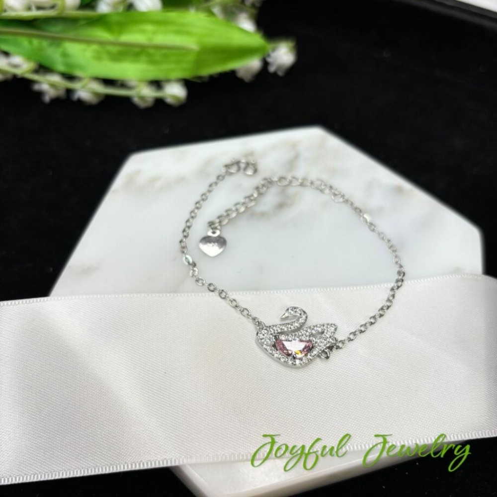 【小確幸飾品】莫桑鑽S925銀手鍊 抽拉鍊 無限 玫瑰金 莫比烏斯 雙圈 愛心 菱形 紫鑽 粉鑽 彩鑽-細節圖5