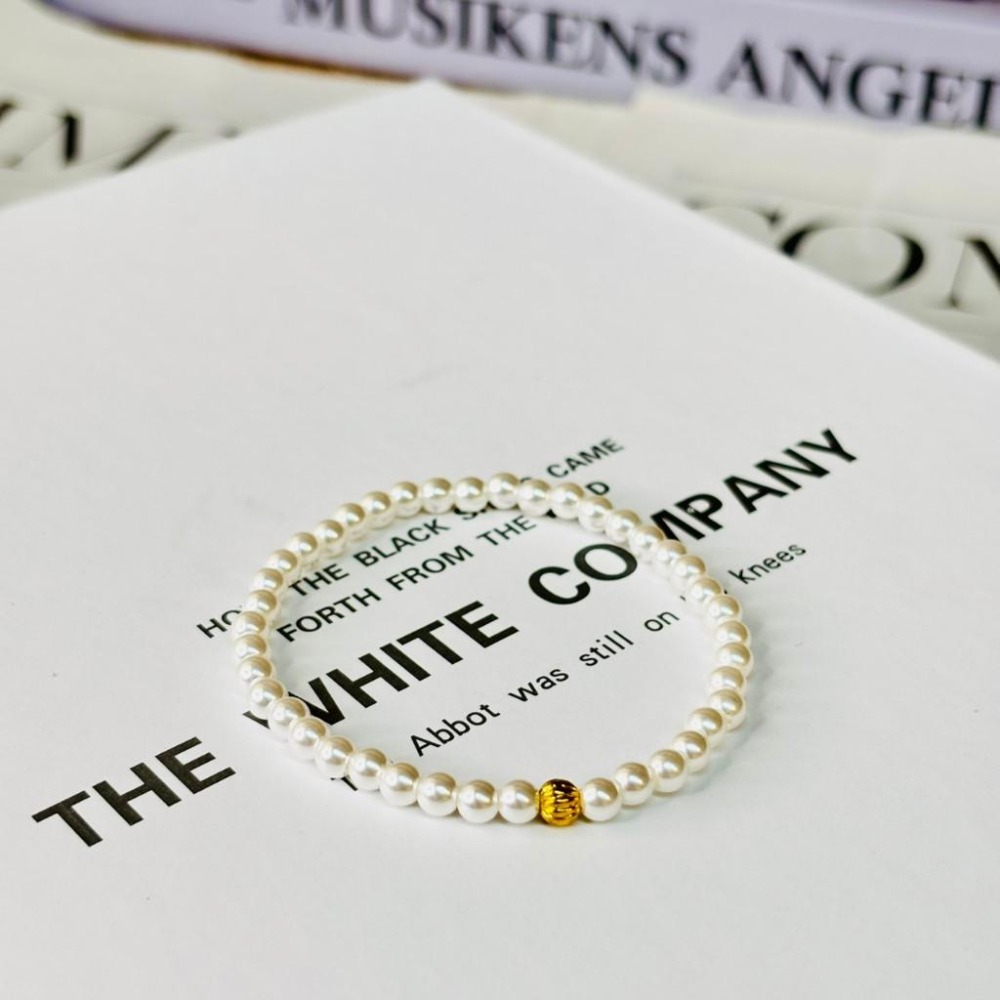 3015DE【小確幸飾品】彈力繩手環 流行 質感 愛心 幸運 貝珠 撞色-細節圖3