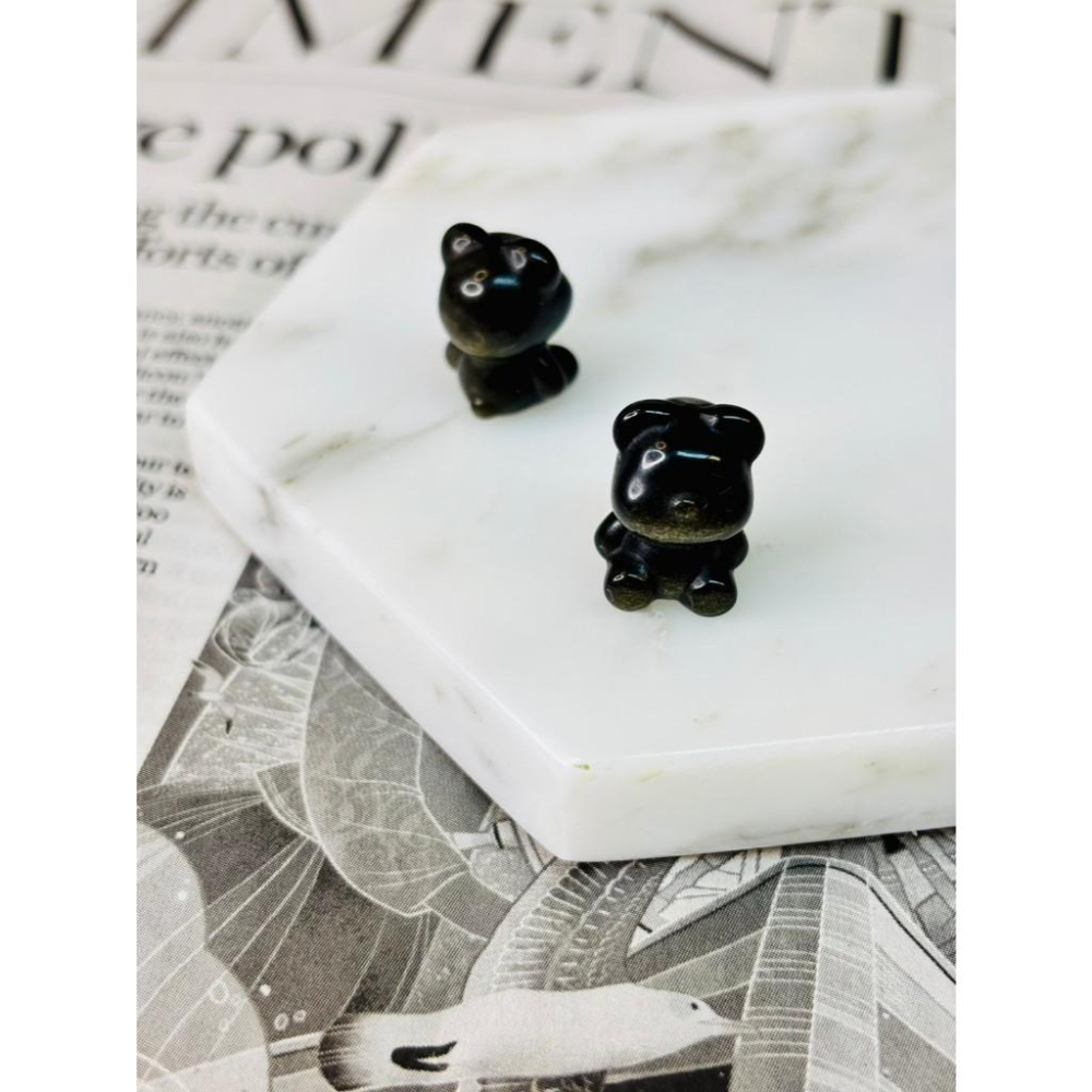 【小確幸飾品】水晶吊飾 螢石 金曜石 珊瑚玉 青提奶蓋岫玉 粉水晶 草莓晶 招財貓 泰迪 坐熊 熊熊-細節圖7