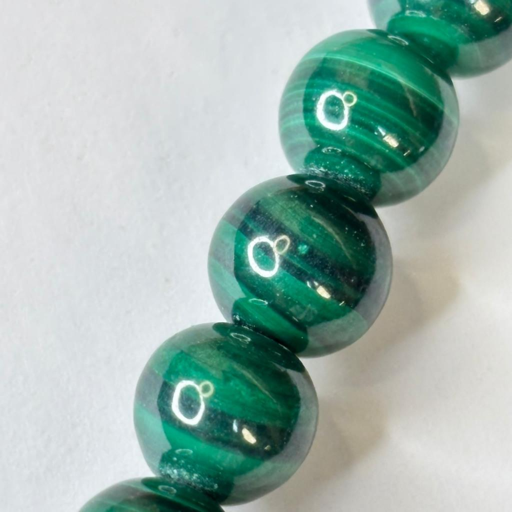 8323MY【小確幸飾品】孔雀石手串 孔雀石 五行木能量 心輪療癒 天然礦石-細節圖3