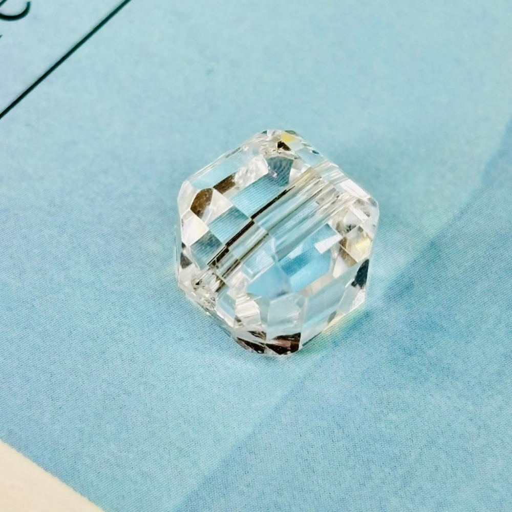 8507JA【小確幸飾品】天然水晶方糖 DIY 主珠 配珠 白水晶 粉水晶 紫水晶 紫鋰輝 檸檬晶 黃塔晶 金太陽-細節圖2