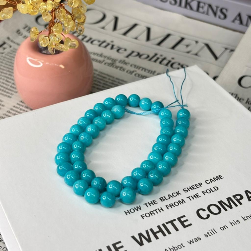 83085JU【小確幸飾品】天河石手串 五行木水能量 心喉輪療癒 天然礦石-細節圖4