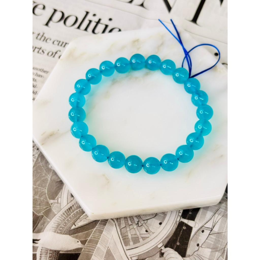 83085JU【小確幸飾品】天河石手串 五行木水能量 心喉輪療癒 天然礦石-細節圖5