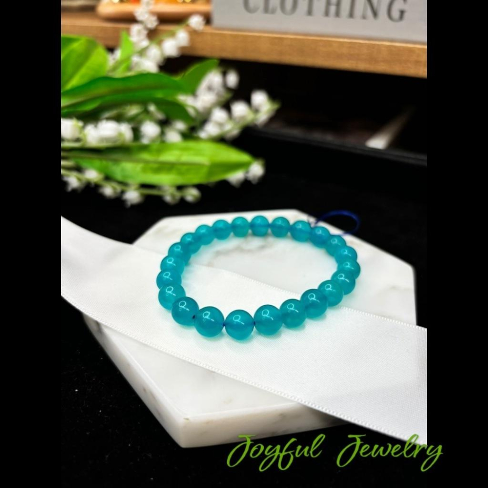 83085JU【小確幸飾品】天河石手串 五行木水能量 心喉輪療癒 天然礦石-細節圖6