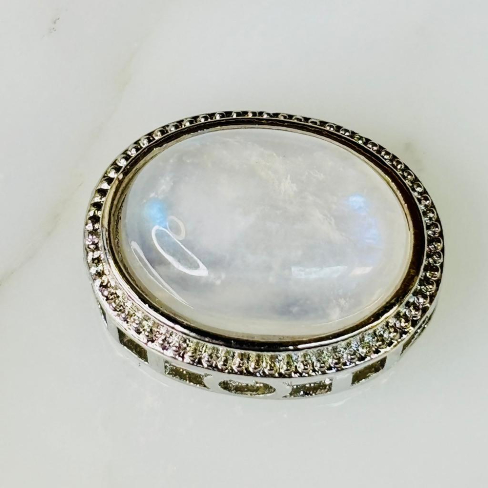 8511FE【小確幸飾品】天然水晶鴿子蛋魔盒 DIY 配件 白幽靈 藍月光 東陵玉石 綠幽靈 粉水晶 紫水晶-細節圖3