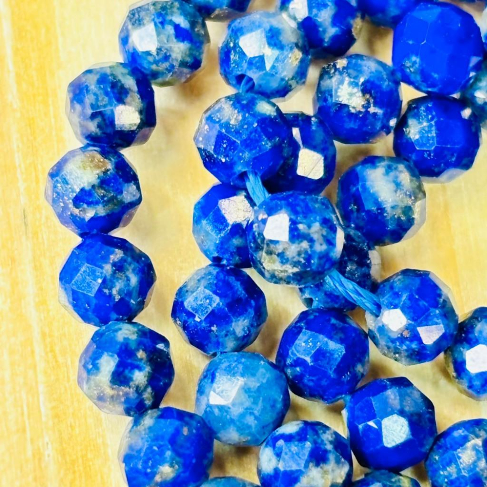 83078JU【小確幸飾品】青金石手串手鍊 五行水能量 眉心輪療癒 天然礦石-細節圖3