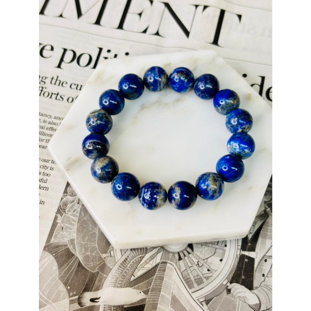 83078JU【小確幸飾品】青金石手串手鍊 五行水能量 眉心輪療癒 天然礦石-細節圖7