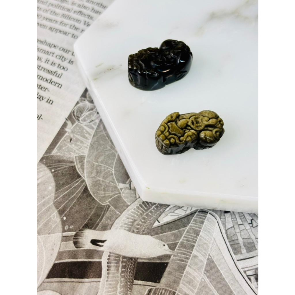 8544AP【小確幸飾品】水晶吊飾 金曜石 瑪瑙 檸檬晶 粉水晶 海藍寶 白水晶 螢石 草莓晶 橙月光 炸毛九尾狐 貔貅-細節圖4