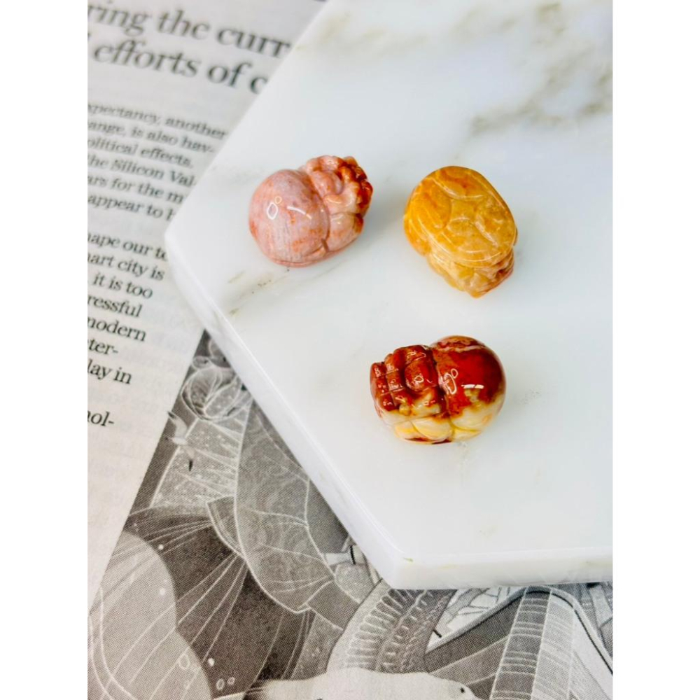 8544AP【小確幸飾品】水晶吊飾 金曜石 瑪瑙 檸檬晶 粉水晶 海藍寶 白水晶 螢石 草莓晶 橙月光 炸毛九尾狐 貔貅-細節圖9