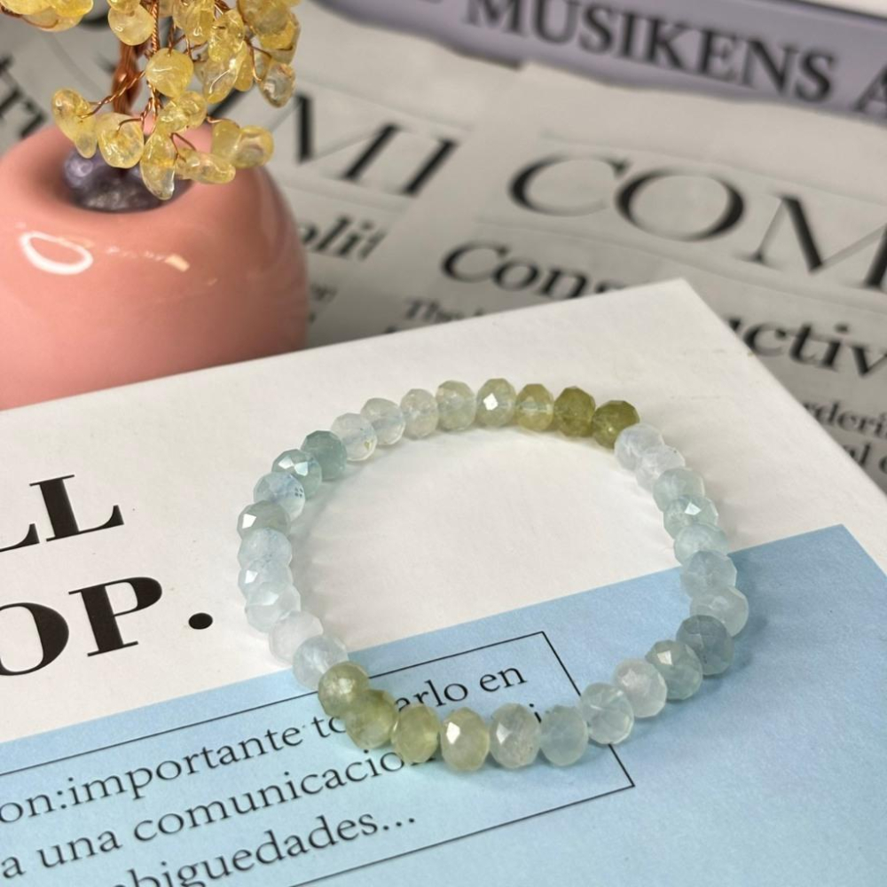 8357AP【小確幸飾品】摩根石水晶手串 摩根石 五行能量 脈輪療癒 天然礦石-細節圖4