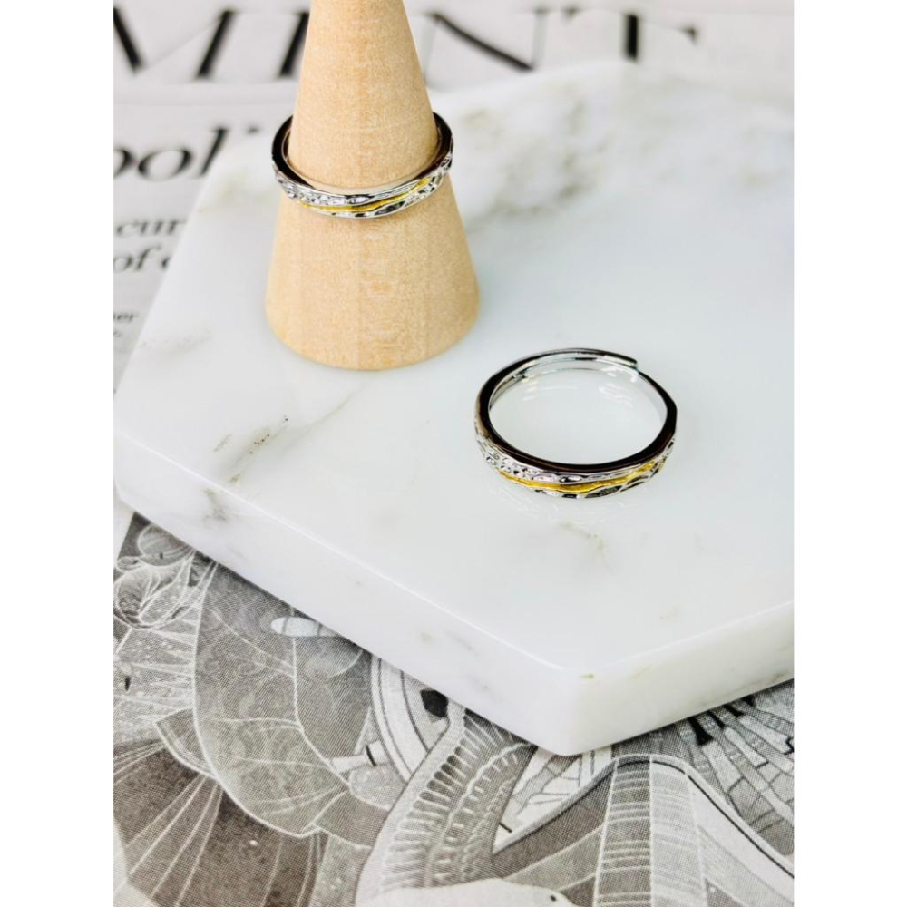 9401MA【小確幸飾品】莫桑鑽S925銀戒指 日韓 輕奢 華麗 白鑽 藍鑽 粉鑽 金 銀 拉絲 鍊條 丁達爾-細節圖4