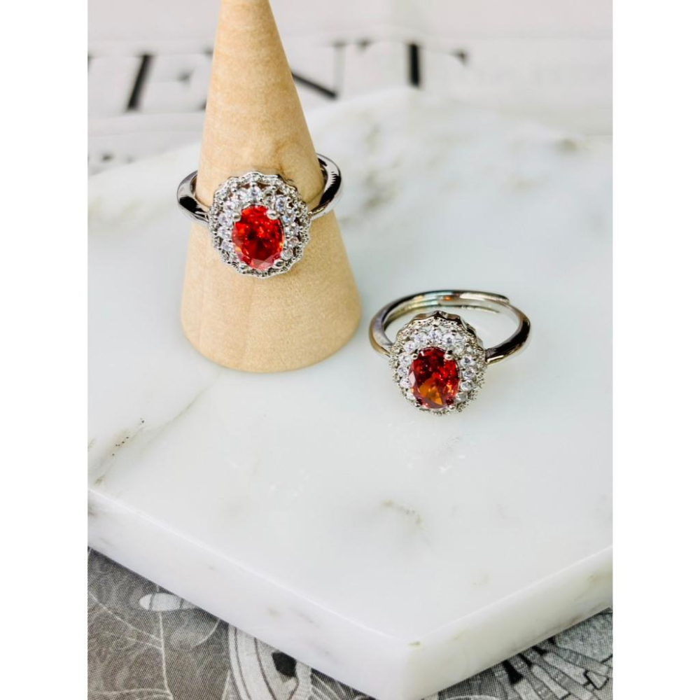 9401MA【小確幸飾品】莫桑鑽S925銀戒指 日韓 輕奢 華麗 白鑽 藍鑽 粉鑽 金 銀 拉絲 鍊條 丁達爾-細節圖9