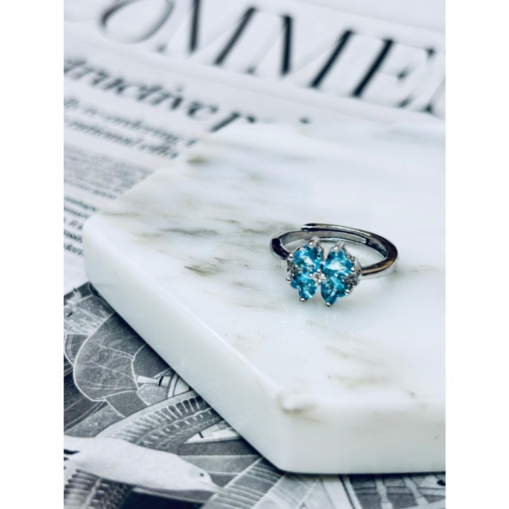 【小確幸飾品】莫桑彩鑽S925銀戒指 活口戒指 日韓流行 輕奢 華麗-細節圖2