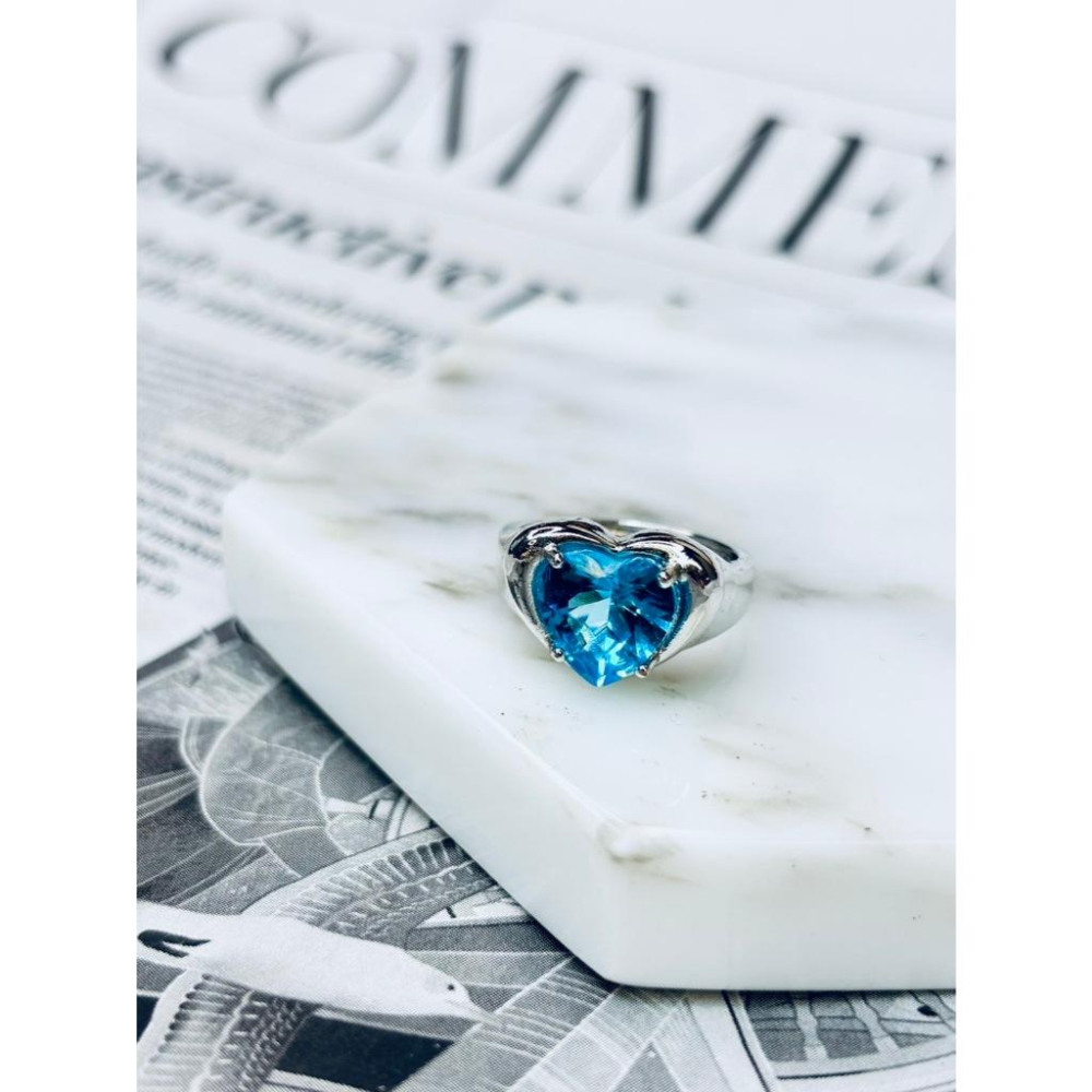 【小確幸飾品】莫桑彩鑽S925銀戒指 活口戒指 日韓流行 輕奢 華麗-細節圖4