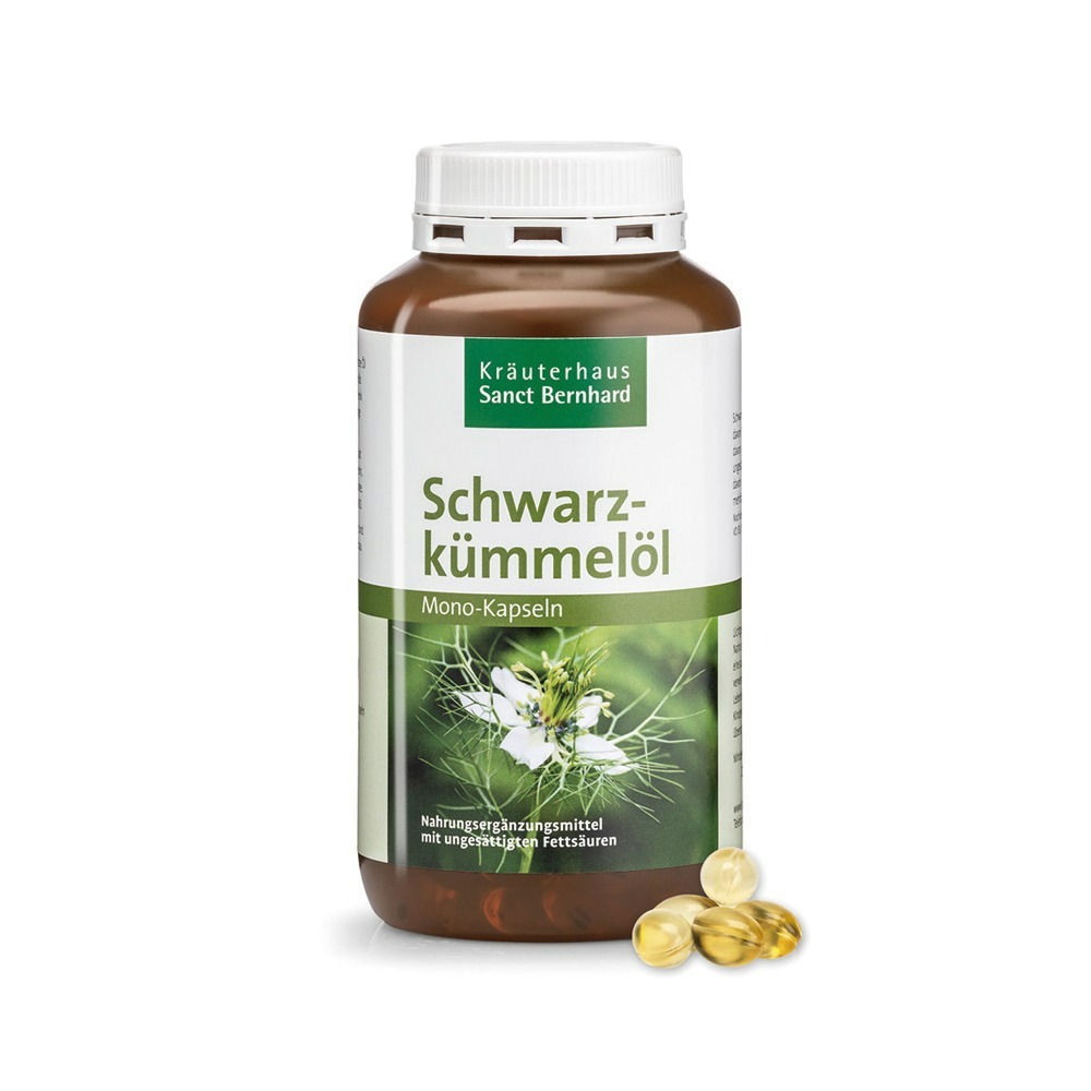 聖伯納德 Sanct Bernhard黑孜然黑種草油膠囊500mg(400粒/罐) 指定組合送洗衣膏-細節圖3