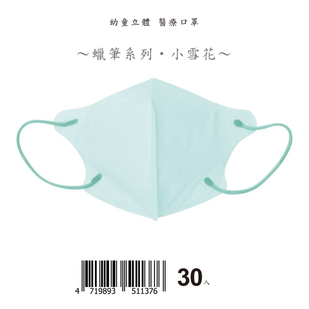 天心 新寵兒 幼幼3D立體醫療口罩30入/盒 莫蘭迪系列 粉嫩圖案系列 新寵兒-規格圖3