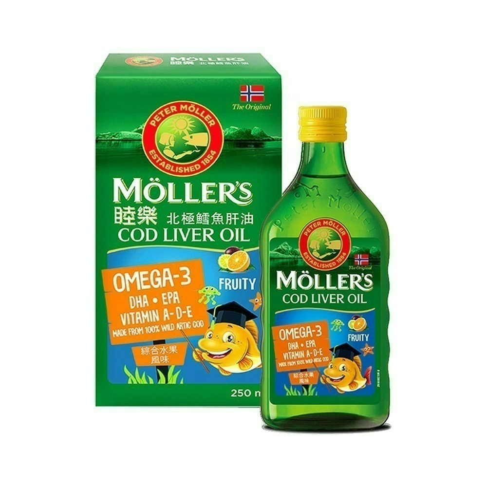Ｍollers睦樂 鱈魚肝油250mL 綜合水果風味 檸檬風味 原裝進口 喝的鱈魚肝油 原廠公司貨-規格圖6