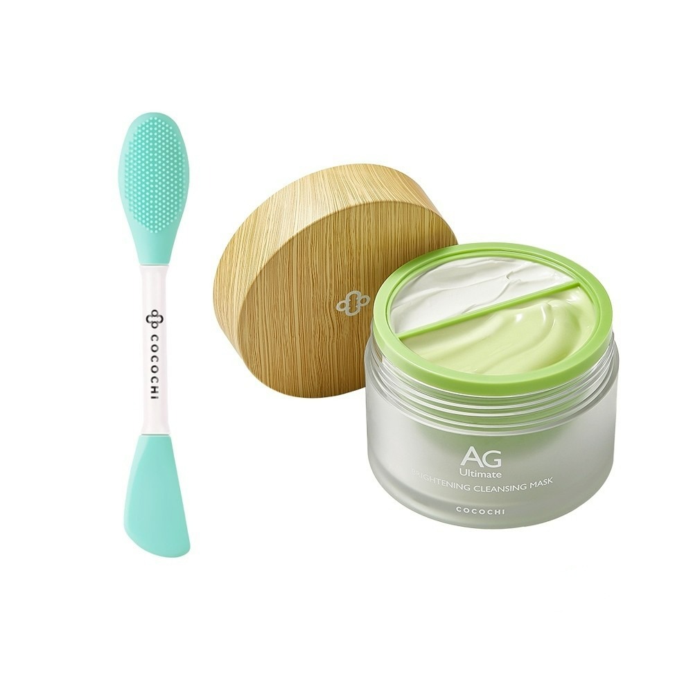 可可琪 COCOCHI AG分區淨透泥凍雙膜 50g+50g (附粉刺刷x1)抹茶奶蓋 混合性肌膚保養 淨化毛孔 替換盒-細節圖2