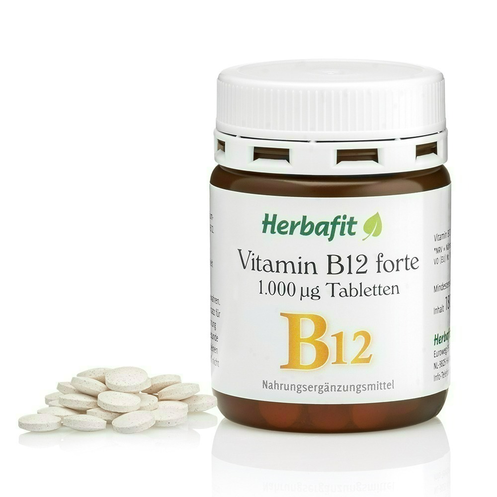 Herbafit 維生素B12 1000mcg 錠狀 (180顆/罐) 高單位 素食者必備-細節圖2