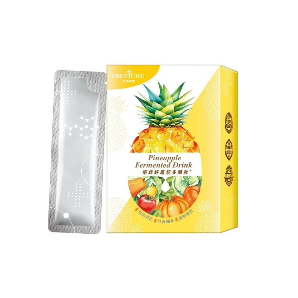 大漢酵素 ESSENTURE 衛您好鳳梨多醣飲 15包/盒 綜合消化酵素 鳳梨酵素 素食可食-細節圖2