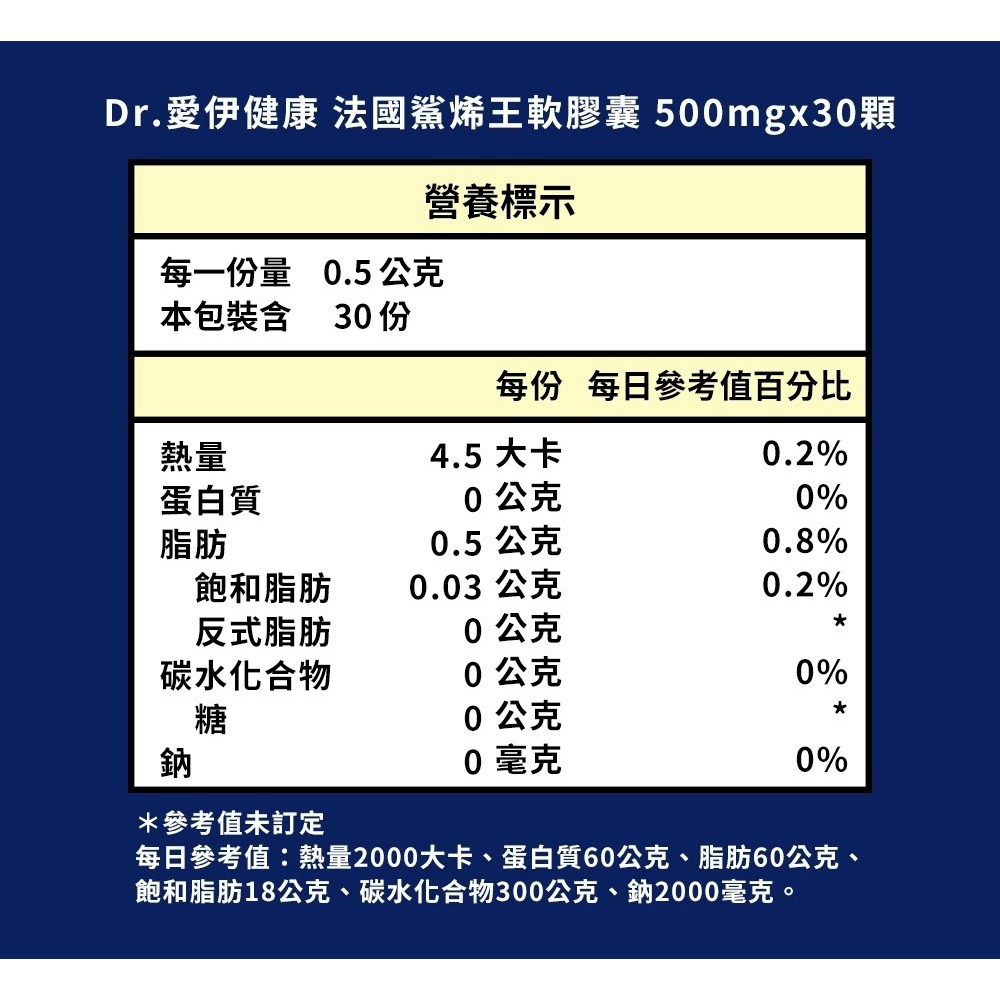 Dr.愛伊健康 法國鯊烯王軟膠囊 500mgx30顆 角鯊烯、鯊烯液態軟膠囊小分子好吸收-細節圖3