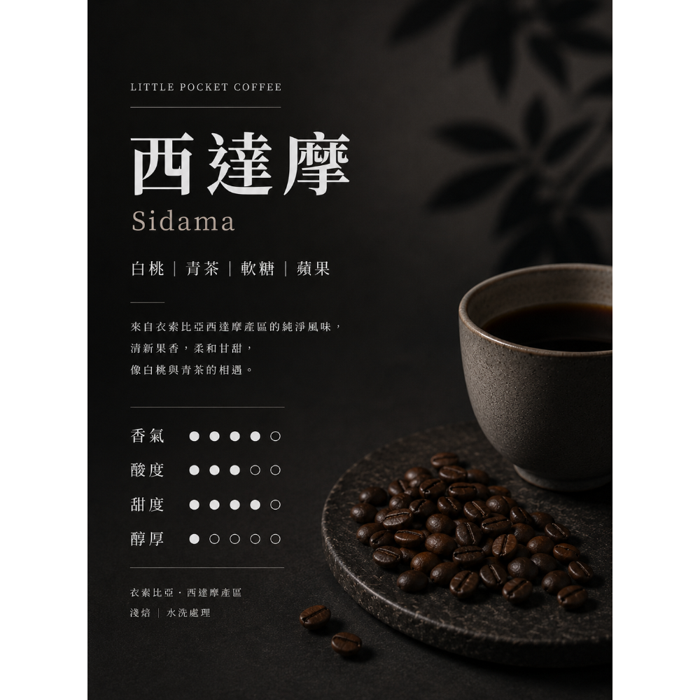 【Little Pocket Coffee】咖啡豆200g 衣索比亞｜哥倫比亞｜巴西-規格圖1