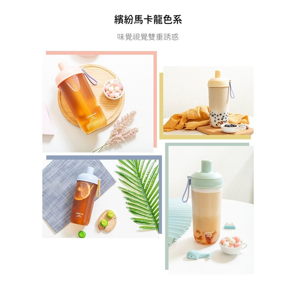 樂扣 嚼對搖搖吸管杯 700ml (藍/綠/黃/橘) ABF792OPIK-細節圖3