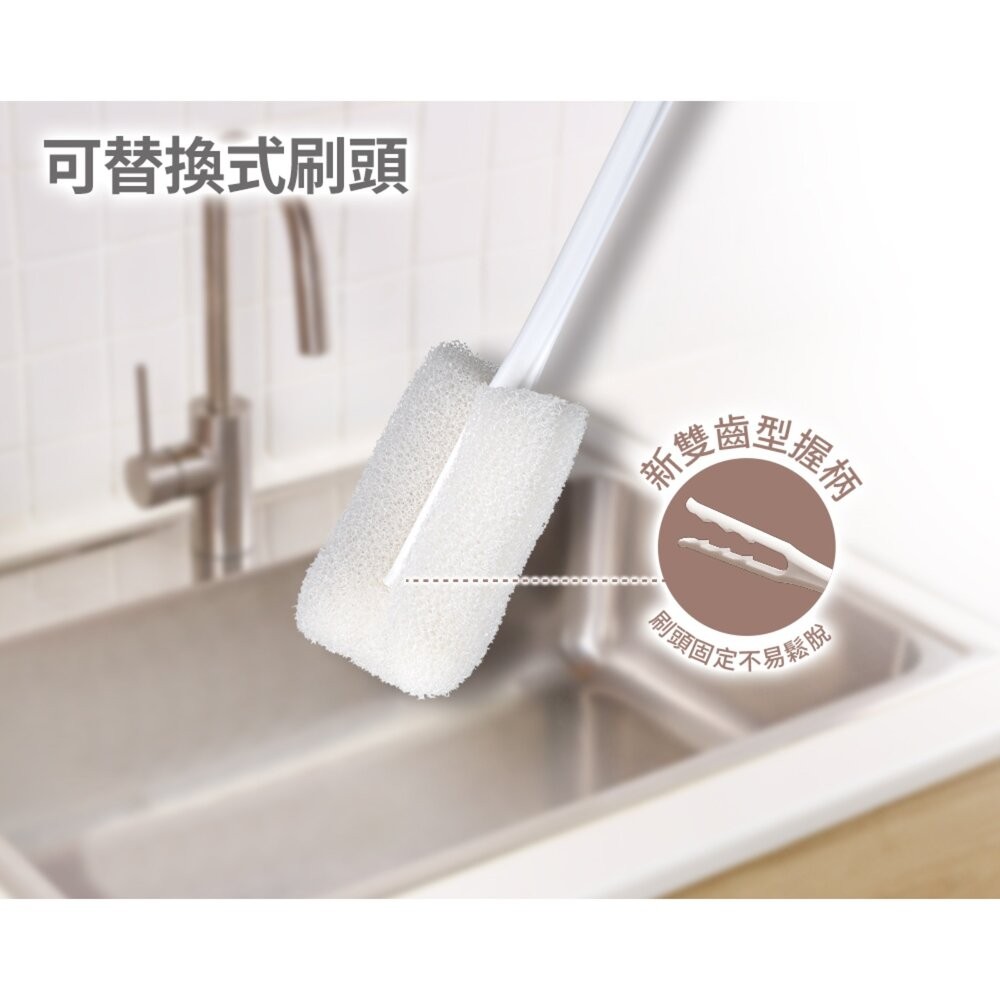 3M 好潔淨洗杯刷瓶刷新包裝-補充包2入組(新舊包裝可共用)-細節圖4