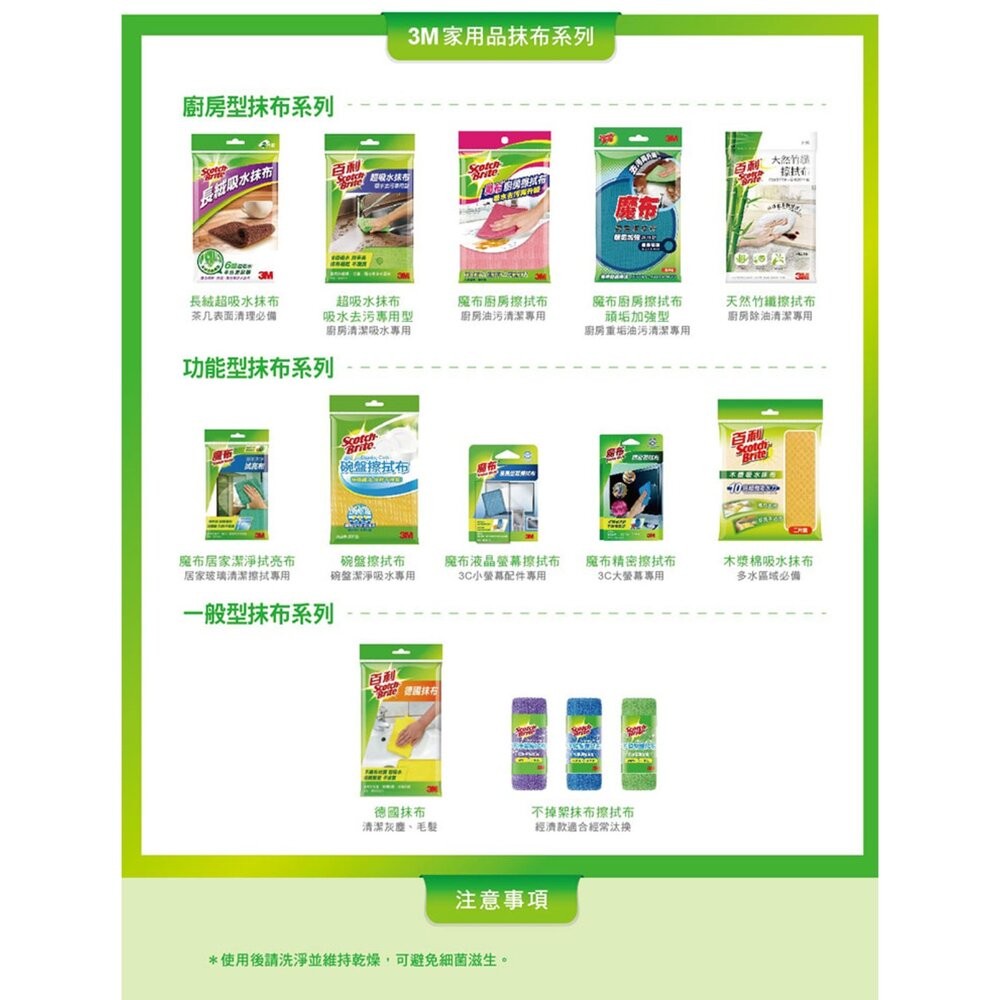 3M 百利 廚房清潔專用德國抹布（2片裝）不易掉絮-細節圖4