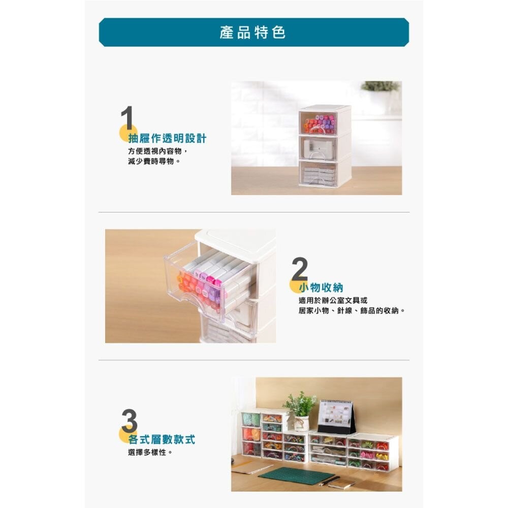 聯府 彩集綜合五層收納盒 AR-536 小物收納-細節圖4