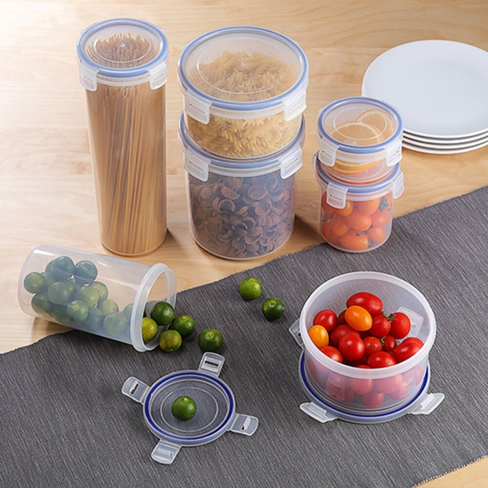 聯府 天廚圓型保鮮盒 ：環扣密封盒不外漏 附蓋 可超取 樂扣盒 密封盒 副食品-細節圖2