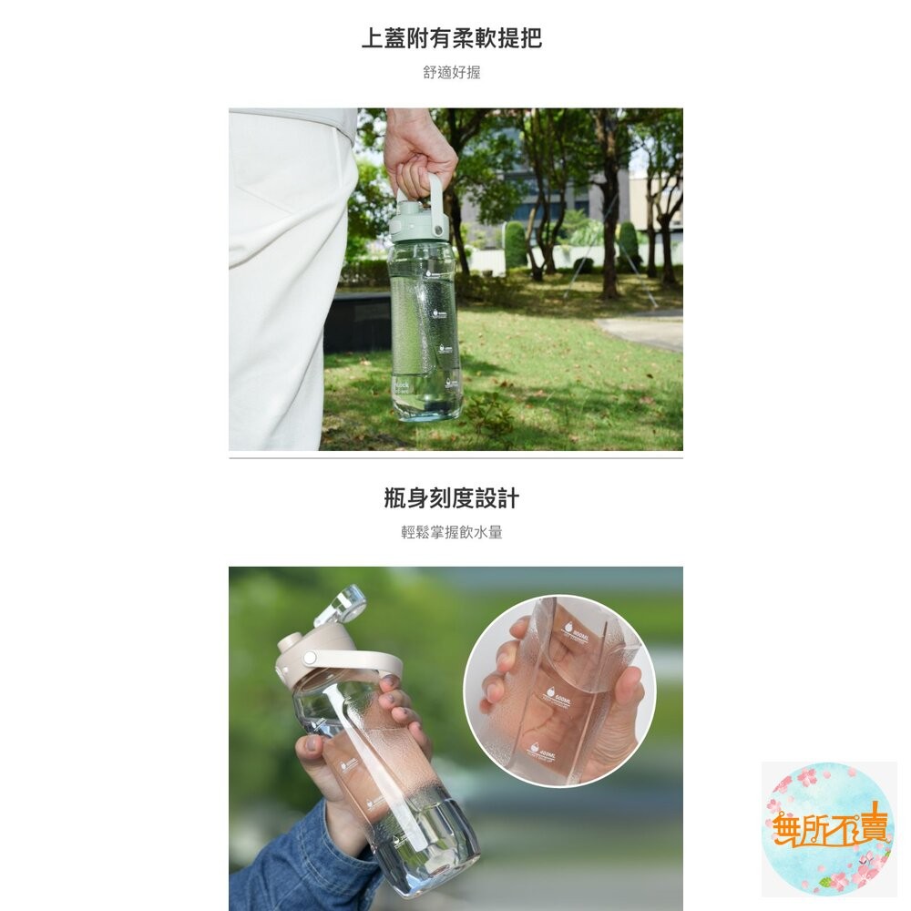 樂扣 手提彈蓋流線水壺1000ml-細節圖8