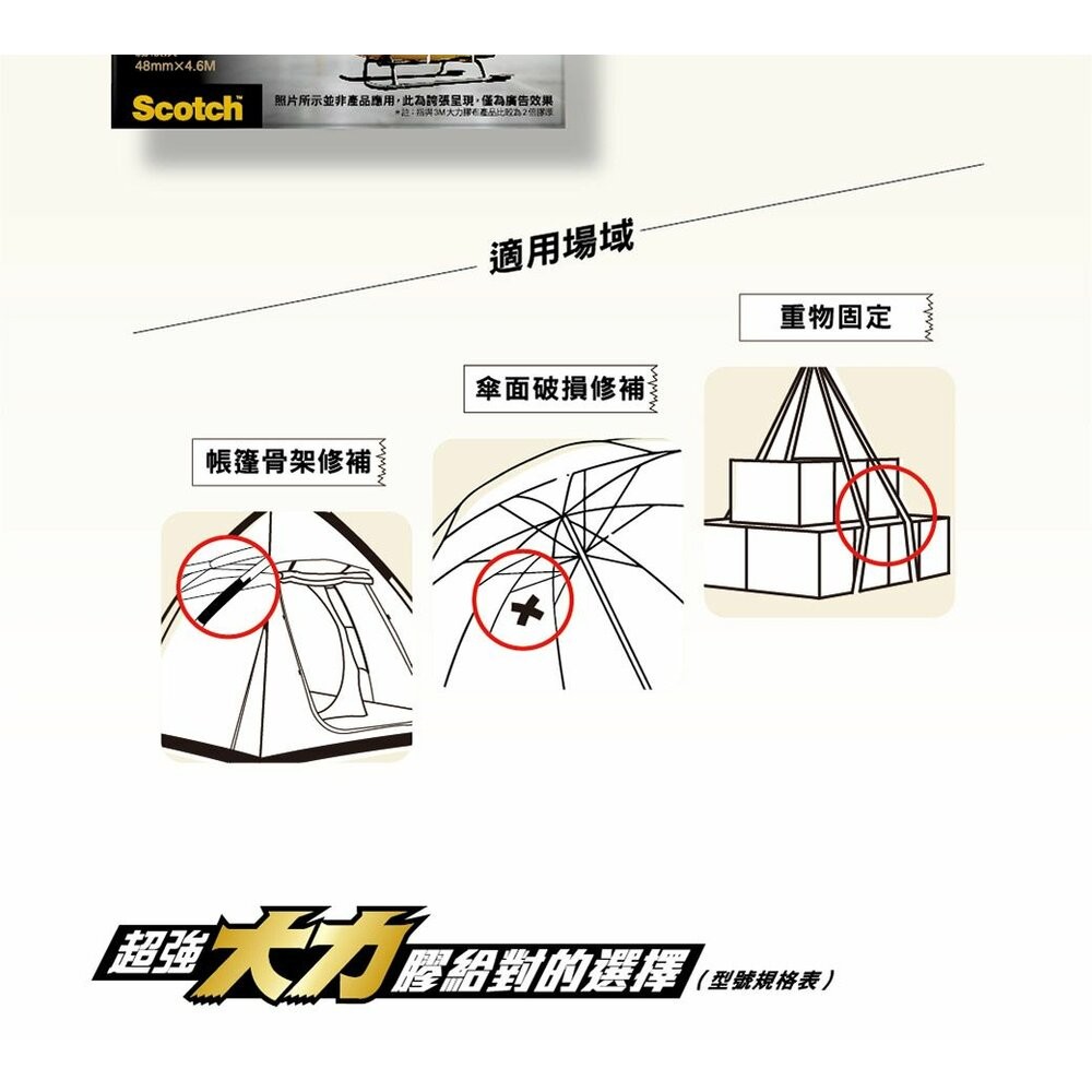 3M大力膠布：輕巧黑、輕巧灰-細節圖8