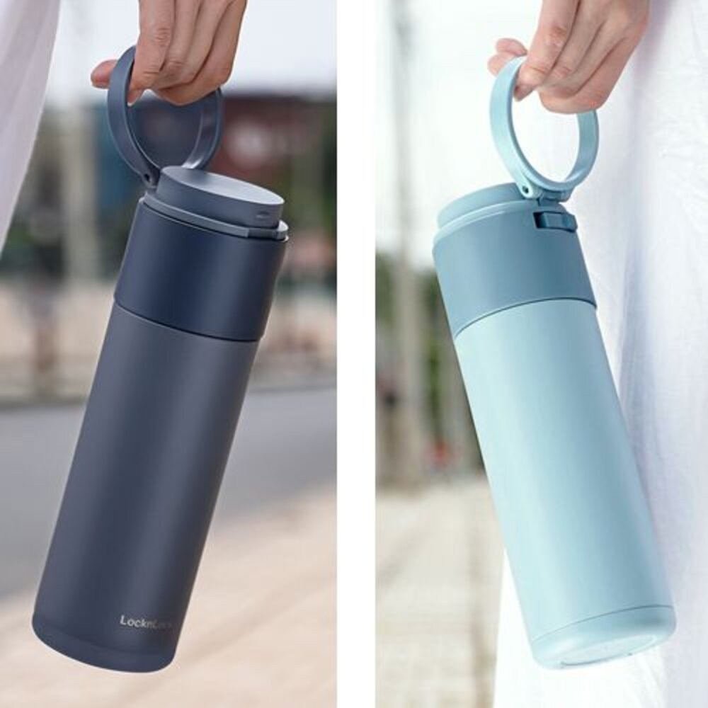 樂扣 拉環彈蓋保溫瓶 540ml LHC3275 海軍藍/蒂芬妮藍-細節圖5