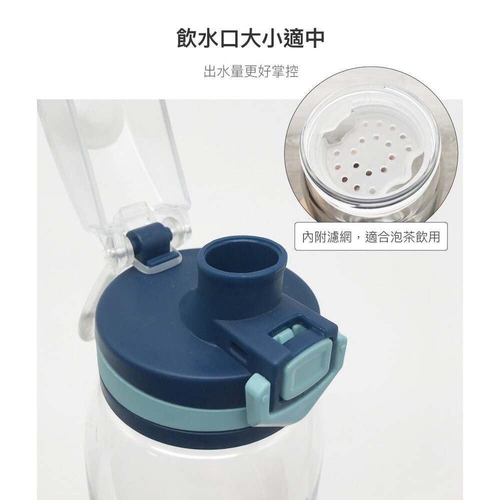 樂扣 時尚彈蓋水壺 900ml 粉 (ABF686)-細節圖6
