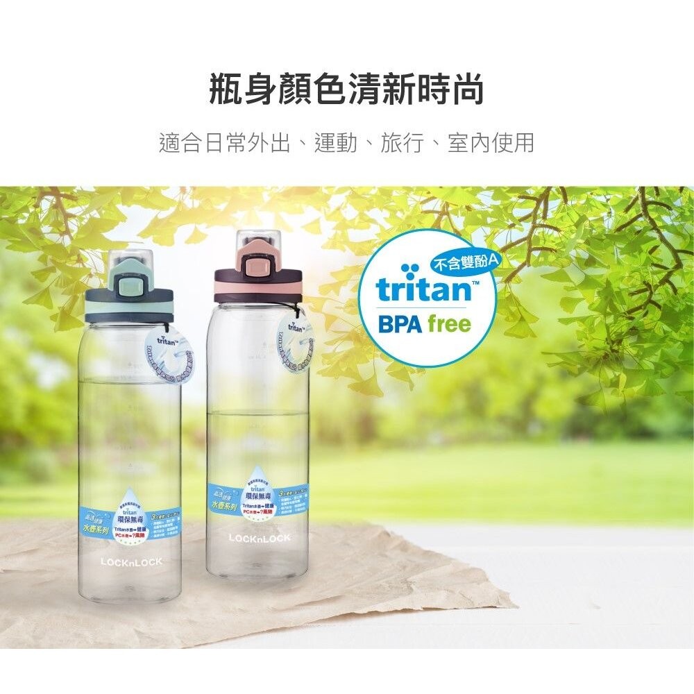 樂扣 時尚彈蓋水壺 900ml 粉 (ABF686)-細節圖7