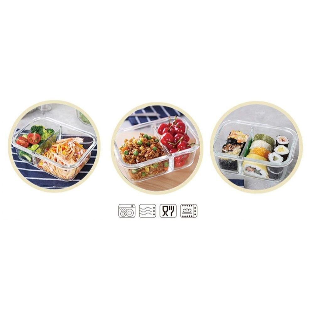 樂扣樂扣第二代分隔耐熱玻璃保鮮盒/長方形/950ml(LLG445C)-細節圖6