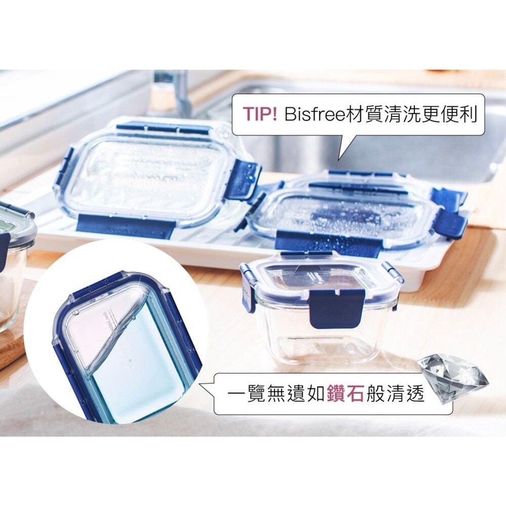 樂扣 頂級透明耐熱玻璃保鮮盒 1000ML 長方形 (LBG445)-細節圖6