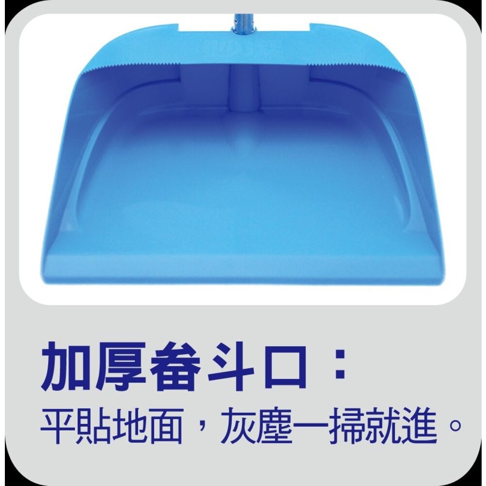 妙潔 可換面掃把畚斗組 長短可用 手持小掃把  藍/紅-細節圖8