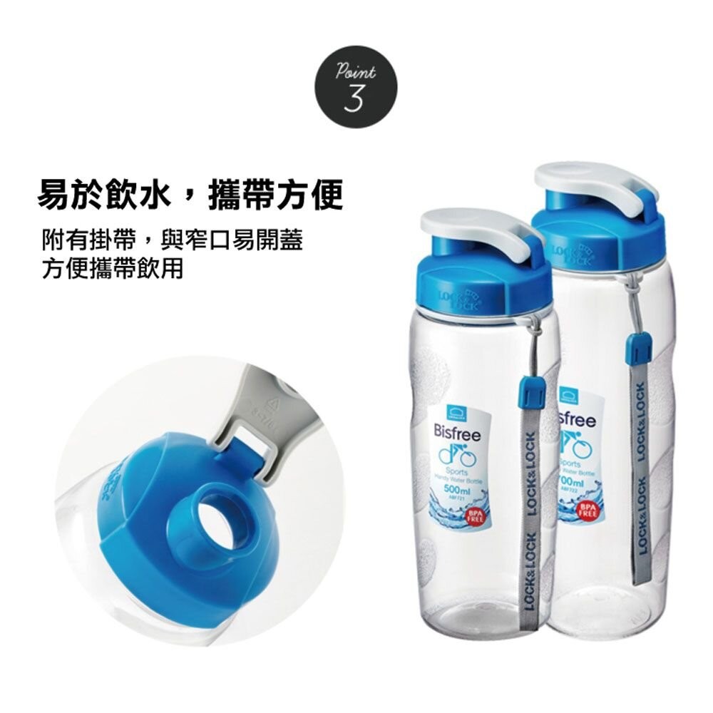 樂扣樂扣優質水壺700ML/附掛帶/藍色(ABF722B-01)-細節圖7