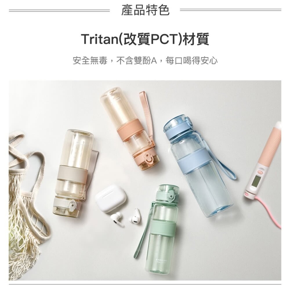 樂扣樂扣Tritan優質彈蓋提帶水壺650ml/雲彩藍/迷霧灰-細節圖5