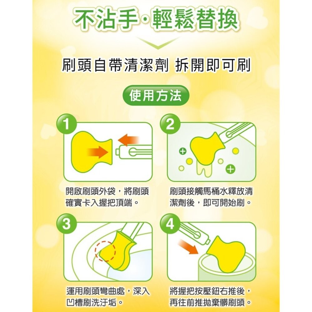 3M百利(舊款)香氛型替換式馬桶刷組：1柄2刷頭/補充包5刷頭 (香檸/薰衣草)-細節圖7