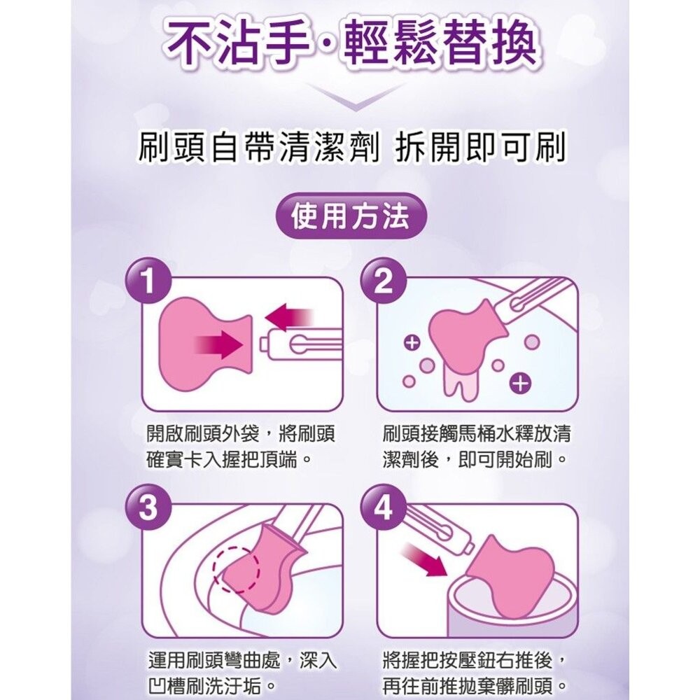 3M百利(舊款)香氛型替換式馬桶刷組：1柄2刷頭/補充包5刷頭 (香檸/薰衣草/清潔劑款)-細節圖9