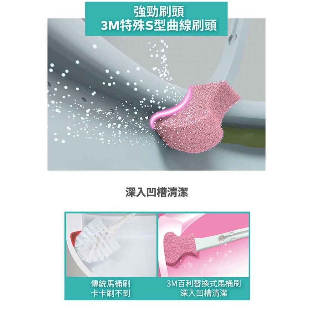 3M 百利替換式馬桶刷長桿新底座組(薰衣草香氛除菌抗汙型)-細節圖6